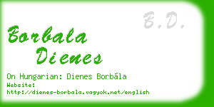 borbala dienes business card