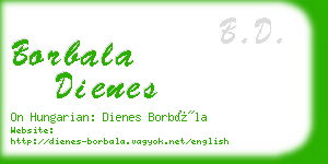 borbala dienes business card